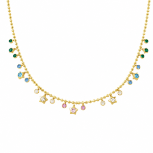 Multicolored Star Charm Necklace