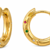 Chunky Star Gold Hoops-Veda Finery