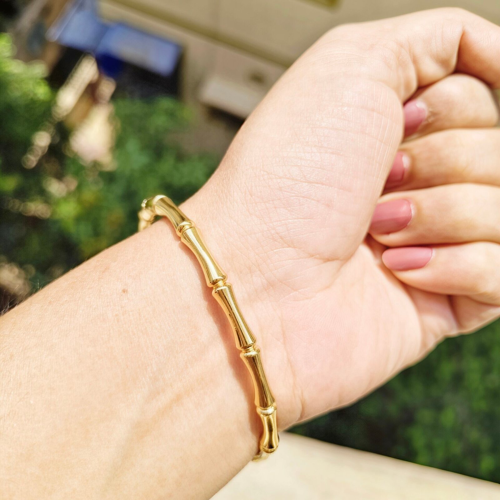 Golden Bamboo Kada cum Bangle -Veda Finery