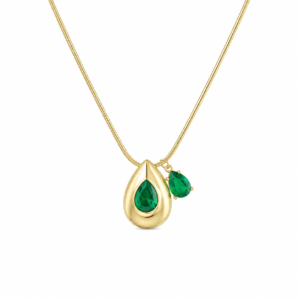 Emerald Dewdrop Pendant Chain