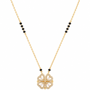 2-in-1 Crystal Heart & Clover Mangalsutra