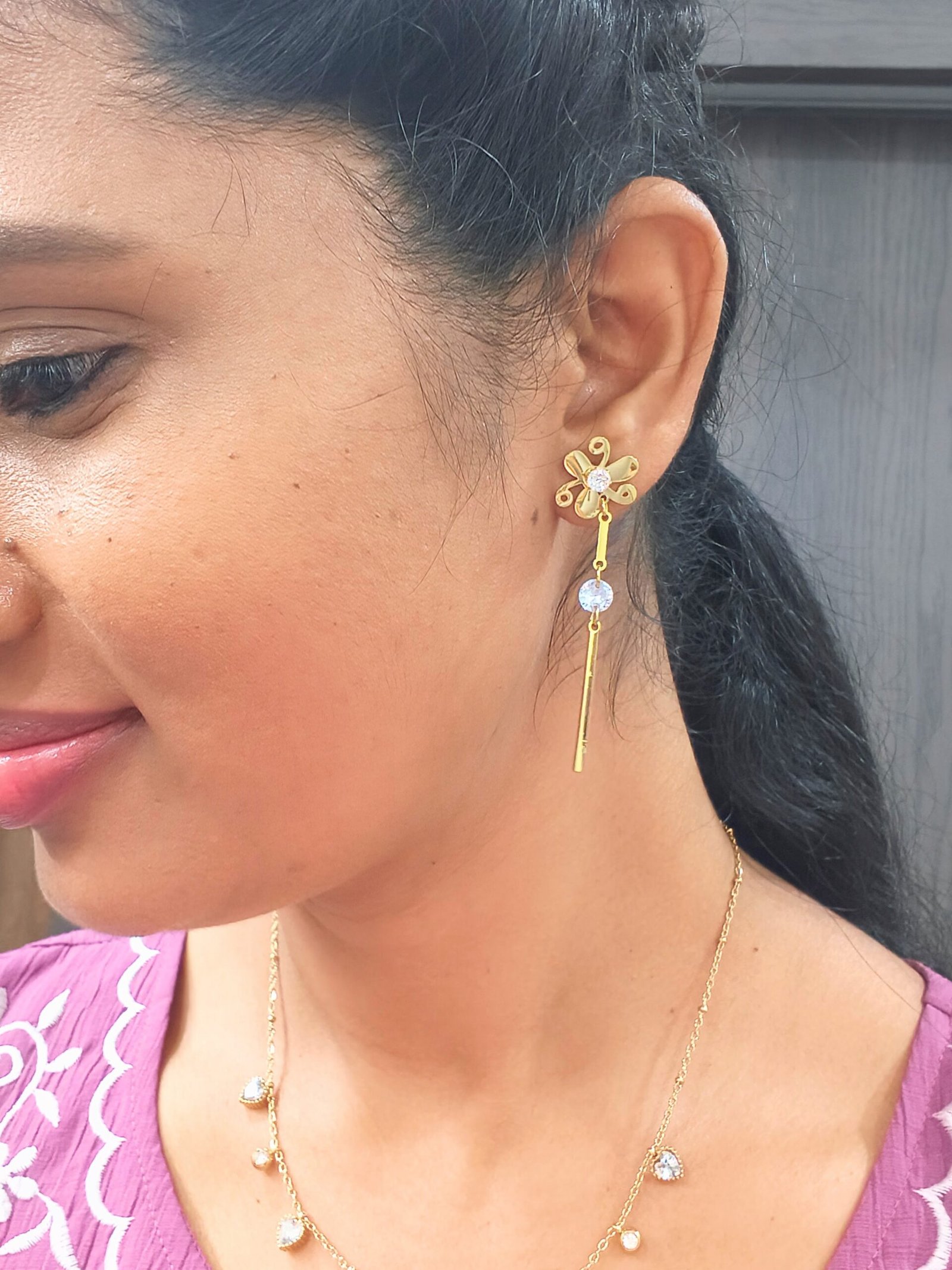 Veda-Finery-Folral-drop-earrings