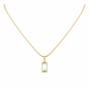 White Baguette Pendant Necklace
