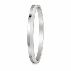 Linear Silver & Matte Men's Hinged Bangle Kada