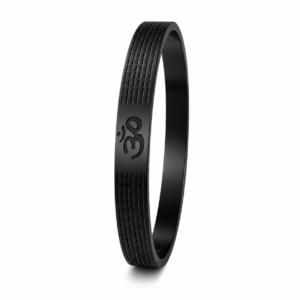 Black Matte Om Kada for Men