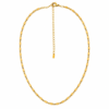 Auric Edge men's gold-tone box link chain necklace with polished finish