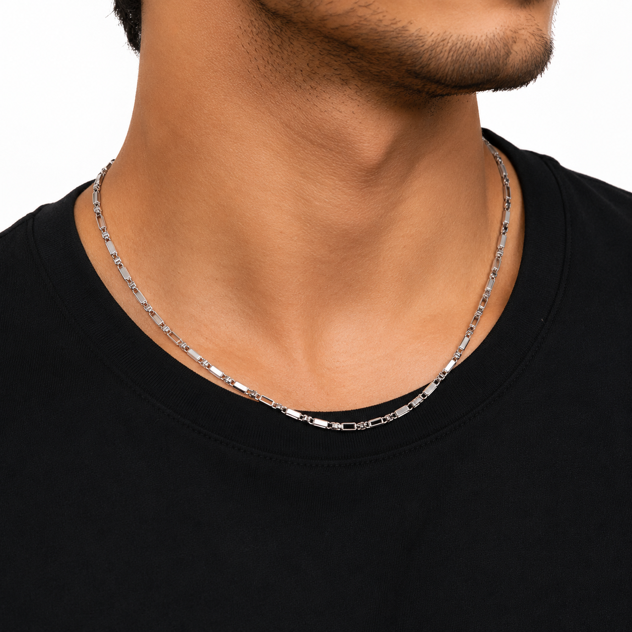 Linear Edge Bar Chain for Men