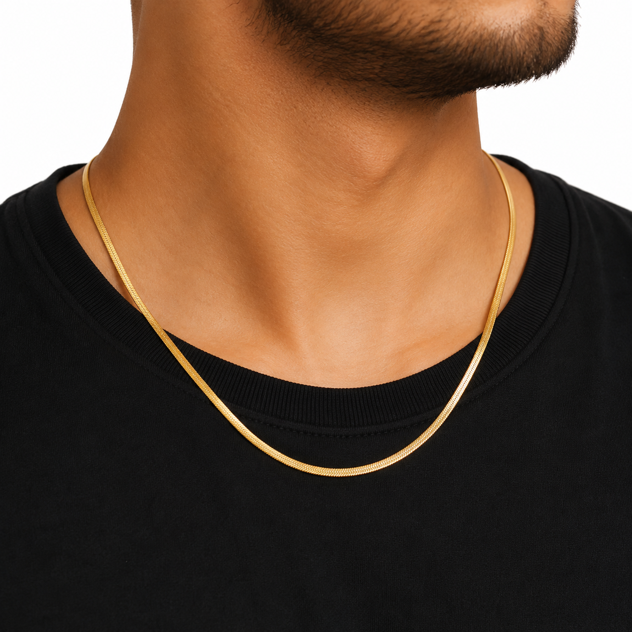 Men's premium gold-tone Royal Snake Chain with a sleek snake chain design.