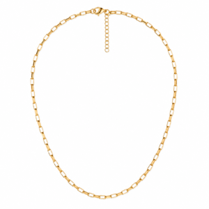 Sleek Gold Rectangular Link Chain for Men