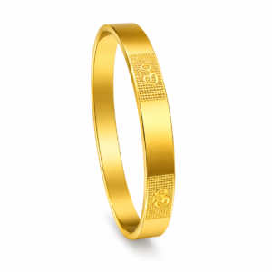 Men's Pure Om Gold-Plated Stainless Steel Kada Bracelet
