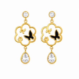 Butterfly Crystal Drop Earrings