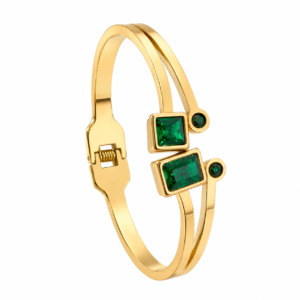 Elegant Emerald Fusion Bracelet