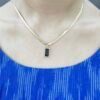 Emerald Rectangle Snake Chain Necklace