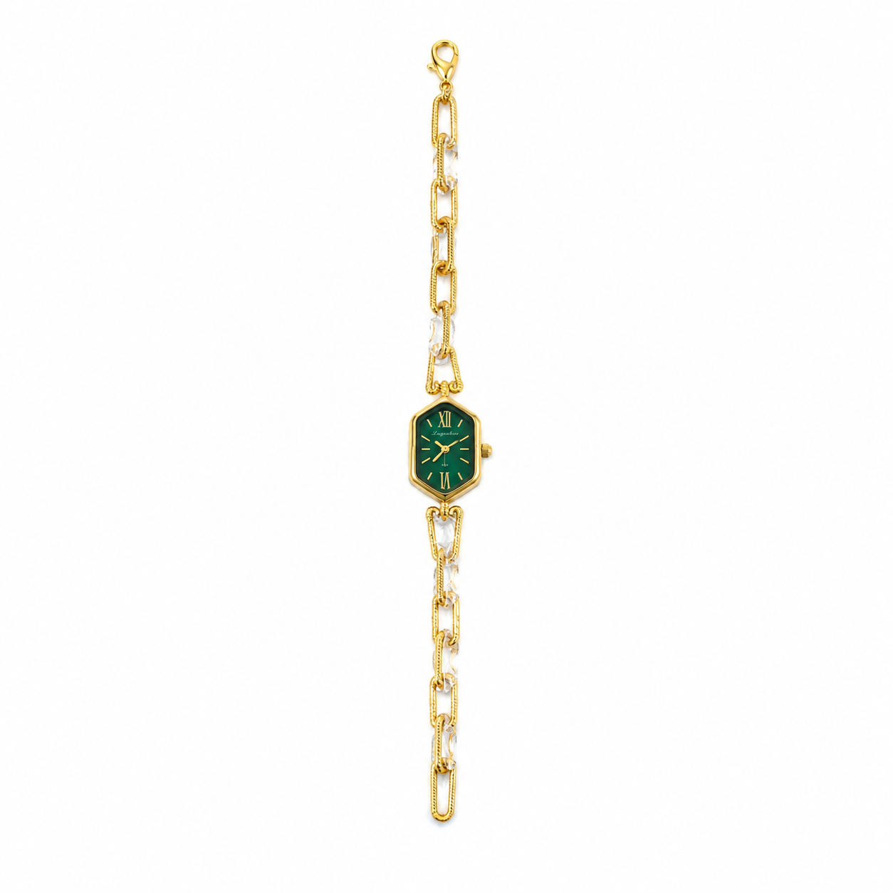 Emerald Vintage Hexagon Watch Bracelet - Veda Finery