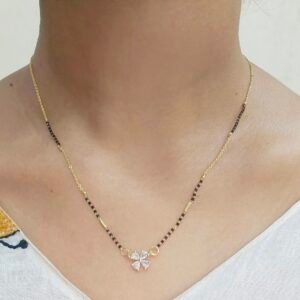 Four-Leaf Clover Mangalsutra Pendant Necklace