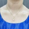 Floating Pearl Oval Pendant Necklace - Veda Finery
