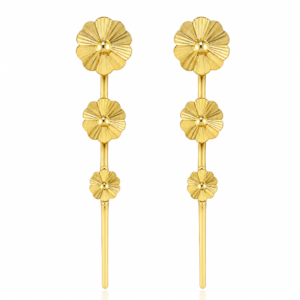 Golden Blossom Drop Earrings 🌸