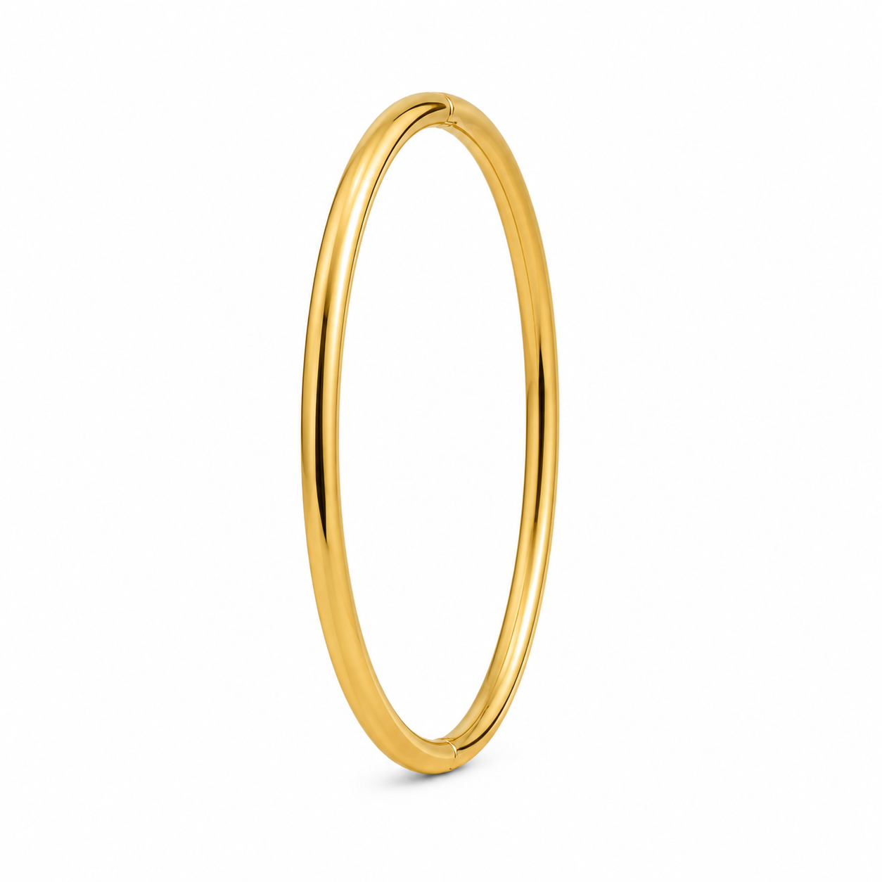 Golden Classic Kada Cum Bangle with a polished gold-tone finish for women.