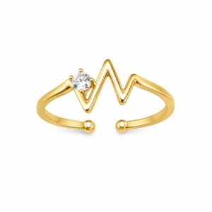 Lifeline Heartbeat Adjustable Ring