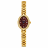 Victoria-Oval-Diamond-Encrusted-Burgundy-Face-Watch-VedaFinery