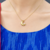 Anti Tarnish Viral Moon Pendant Necklace Veda Finery