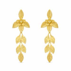 Aura leaf statement earrings