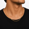 Sleek Gold Rectangular Link Chain for Men