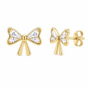 Crystal Bow Stud Earrings