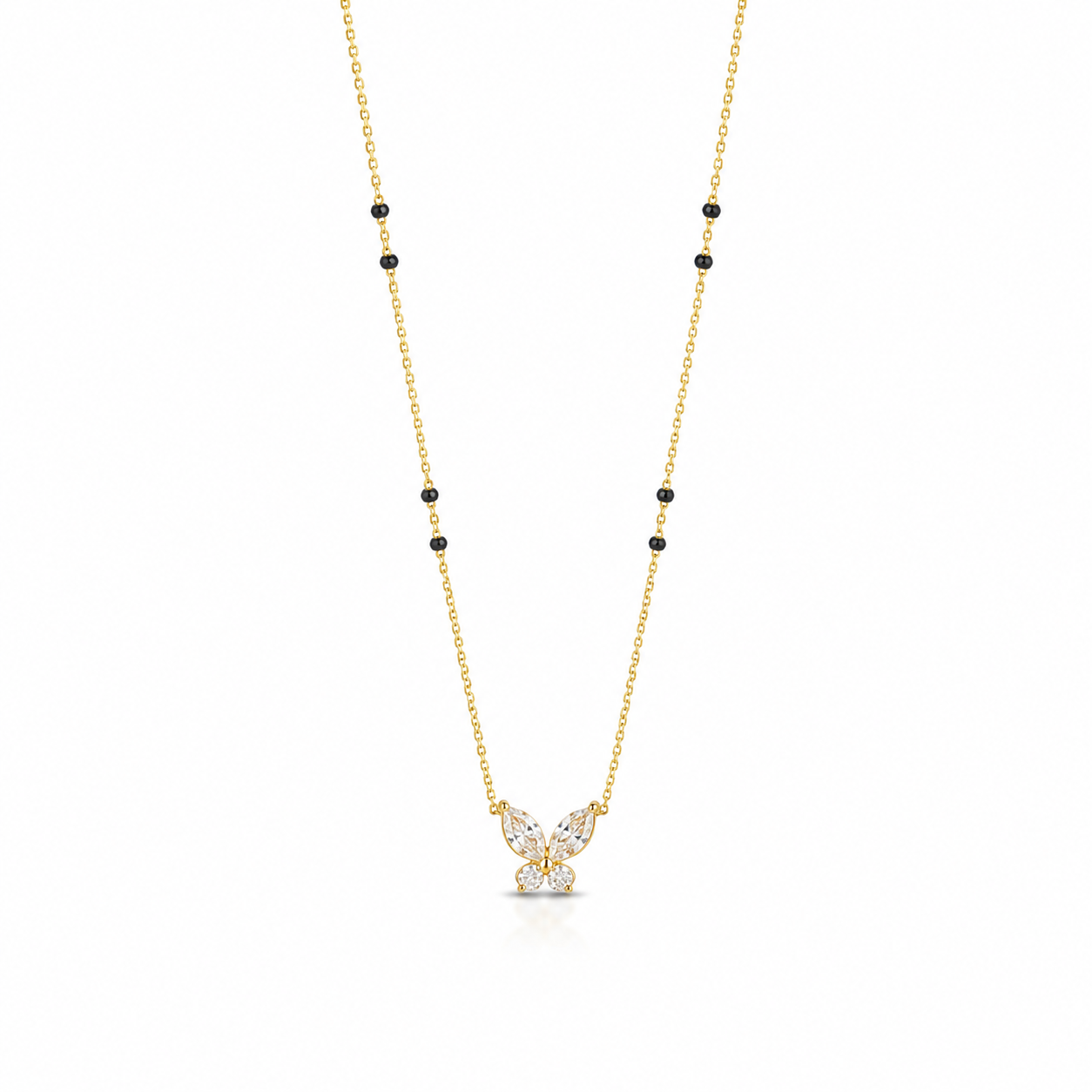 Butterfly Bliss Gold Mangalsutra for women with butterfly pendant