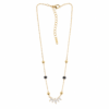 Celeste Leaf Drop black bead mangalsutra with sparkling pendant