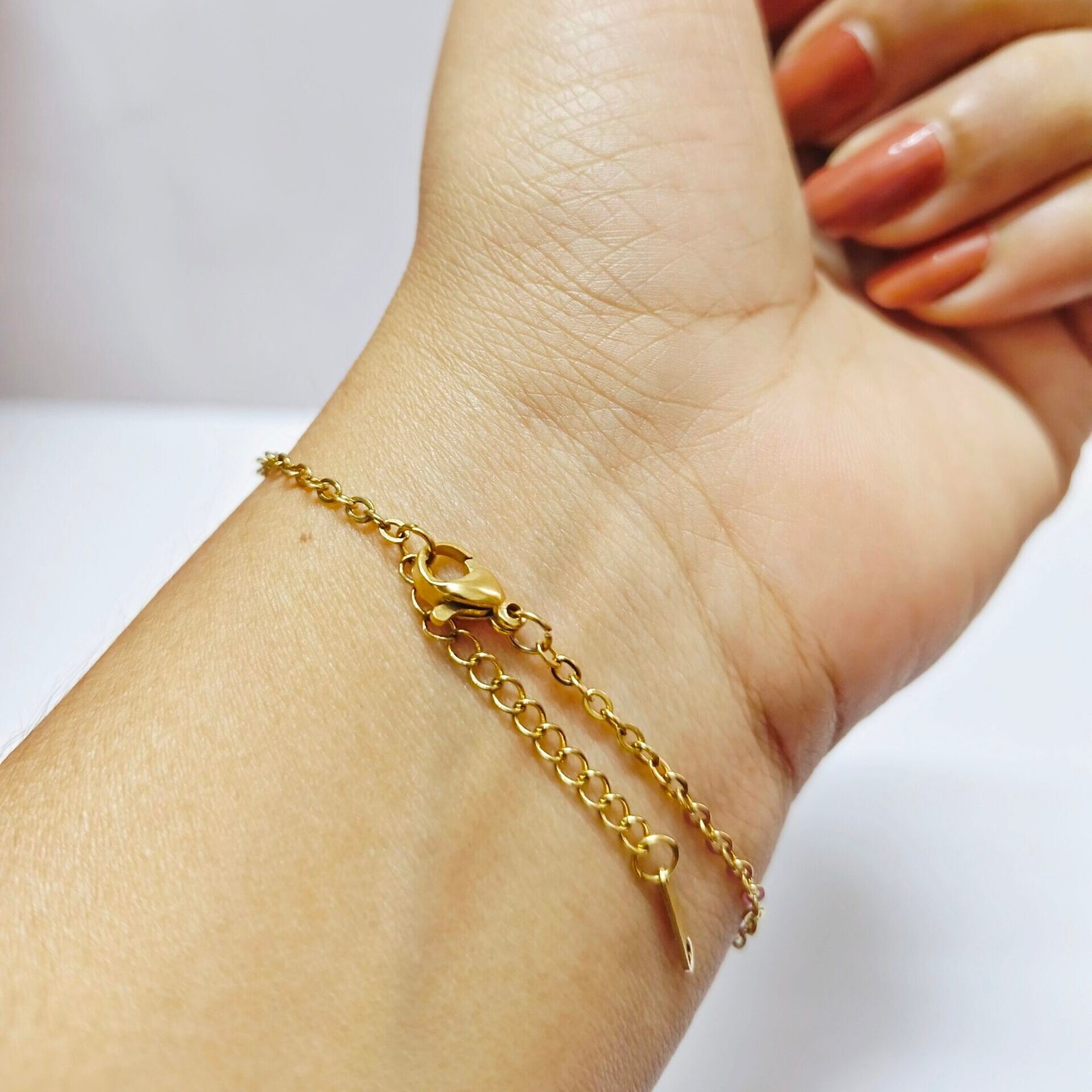 Luna Drop Chain Bracelet for Women with Pear and Emerald Cut Crystal Stones in Gold Finish
