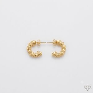 Golden Love Loop Heart Hoop Earrings for Women