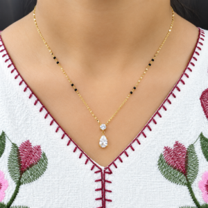 Anti Tarnish Classic Teardrop Mangalsutra Necklace