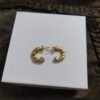 Golden Love Loop Heart Hoop Earrings for Women