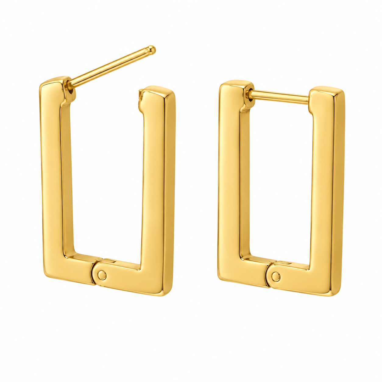 Vedafinery Anti Tarnish-Square Ear Hooks