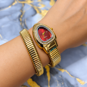Rose Glow Serpent Watch For Women